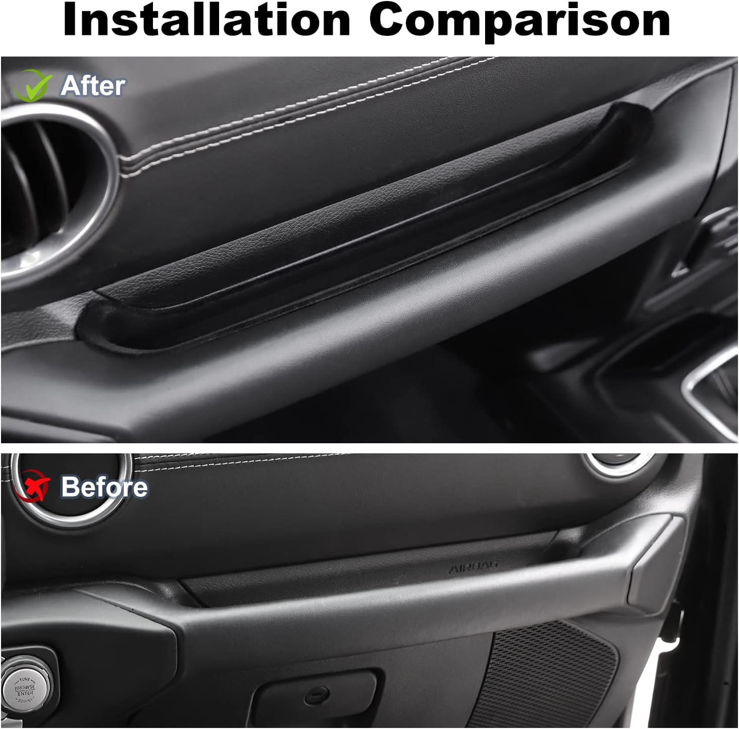 Voodonala for Jeep JL JT Grabtray Passenger Storage Tray Organizer Co-Pilot Grab Handle Box Bin Assistant Handle Compartment for 2018-2023+Jeep Wrangler JL JLU 2/4 Door Gladiator JT Fiber Fluff image number 5