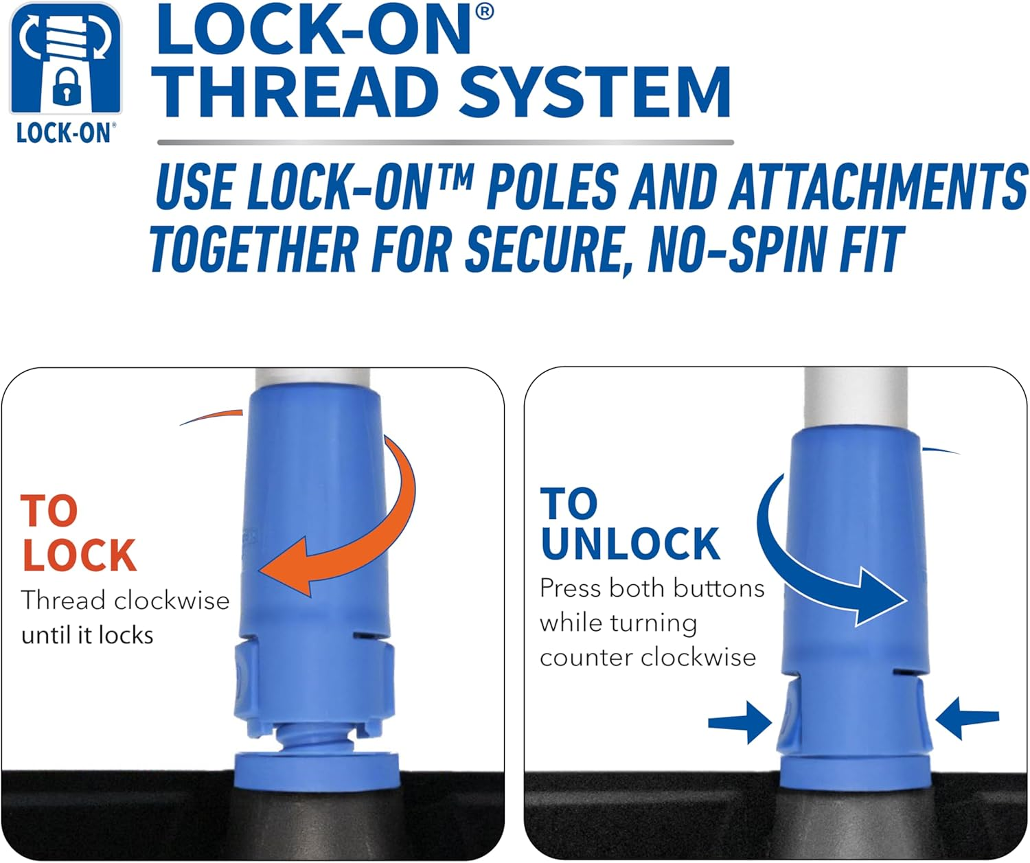 Unger Professional Hydropower 10&rdquo; Bi-Level Scrub Brush &ndash; Compatible with Waterflow Poles, Cleaning Brush, Scrubber Brush, Great for Garage, Driveway, Deck, Concrete, Cement & Brick image number 2