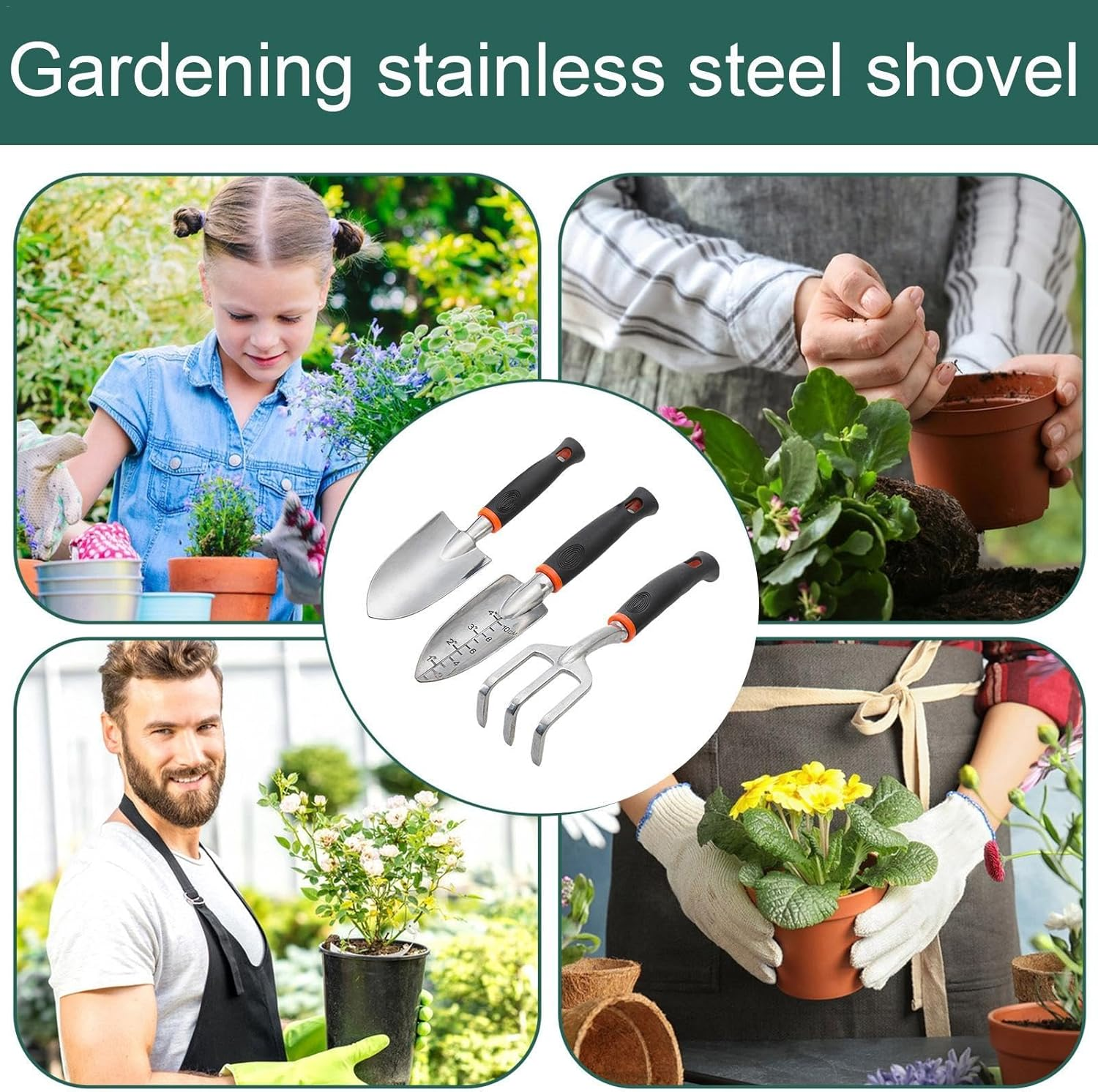 Hand Shovel - Trowel Garden Tool Digging Tools | Gardening Supplies, Cleaning Shovel, Garden Hand Tools for Home Potting, Gardening image number 1