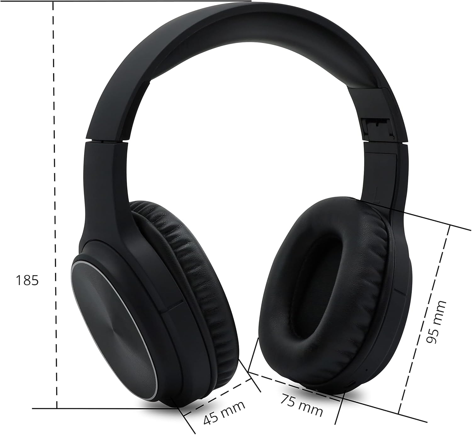 Mooov 618320 ANC Bluetooth Noise Cancelling Headphones - Black image number 1