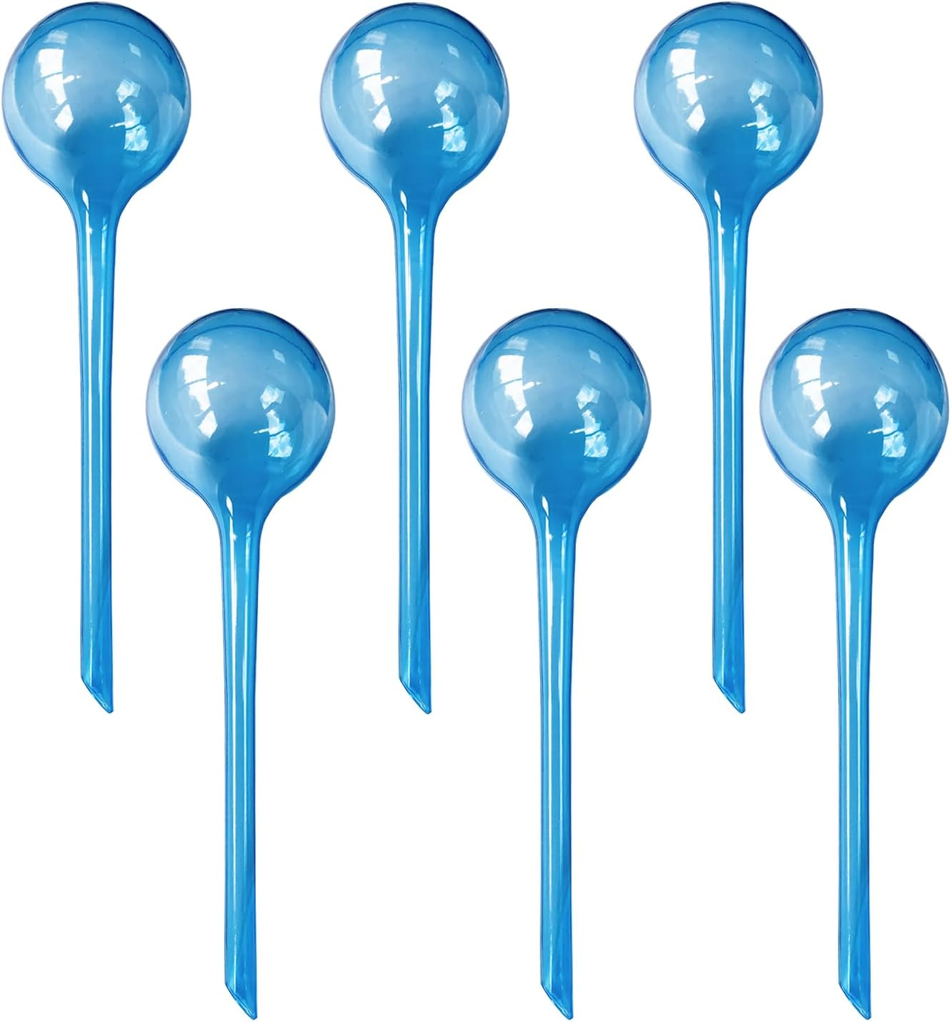 MOONSOUND Small Plant Watering Globes, 6Pcs Plastic Plant Watering Devices, Plant Waterer Self Watering Bulbs for Indoor Outdoor Plants