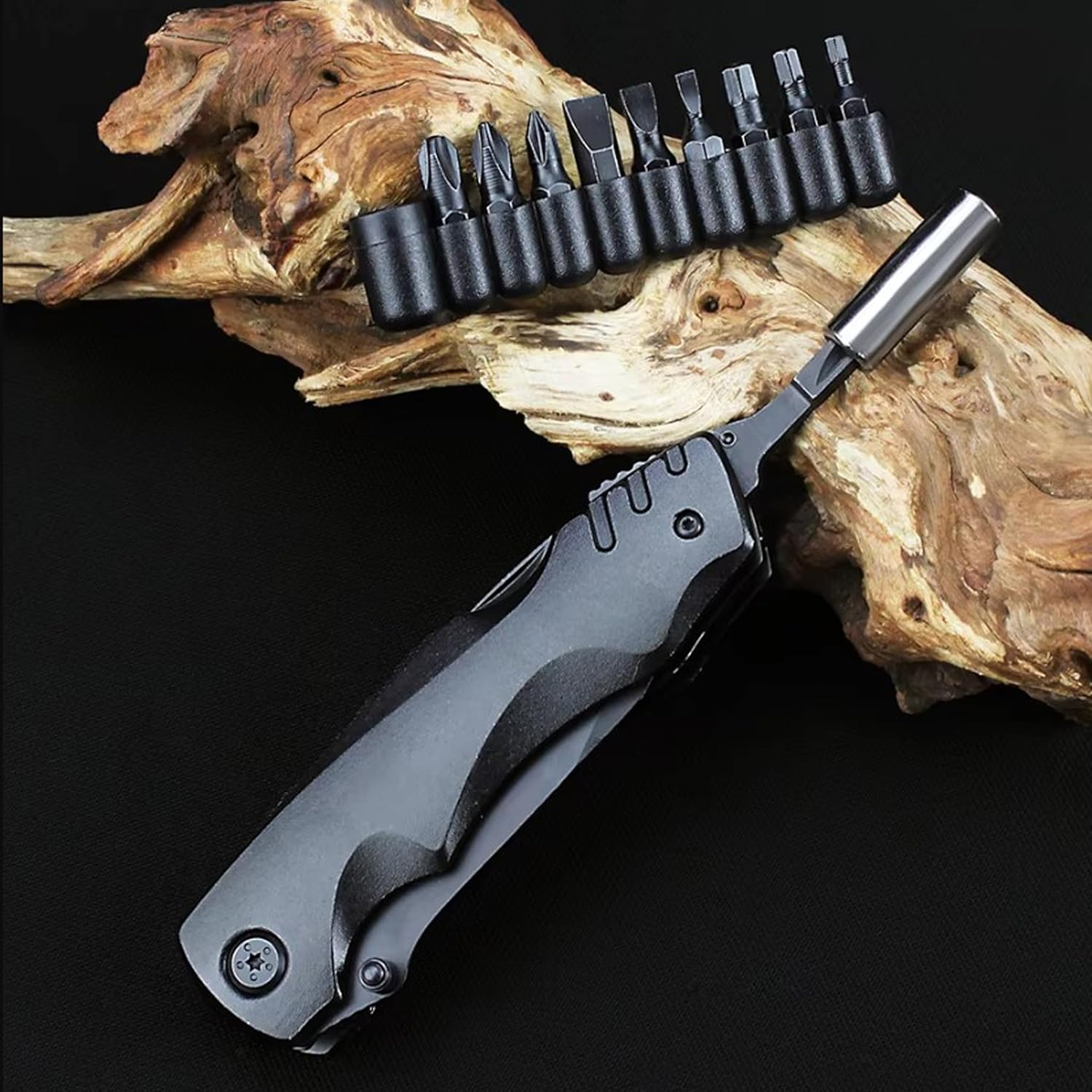 9 in 1 Multitool Knife - Pocket Knife - Folding, Survival Camping Knife with Pliers, Bottle Opener, Screwdriver, Saw, and More - Best Choice for Outdoor Activities image number 1