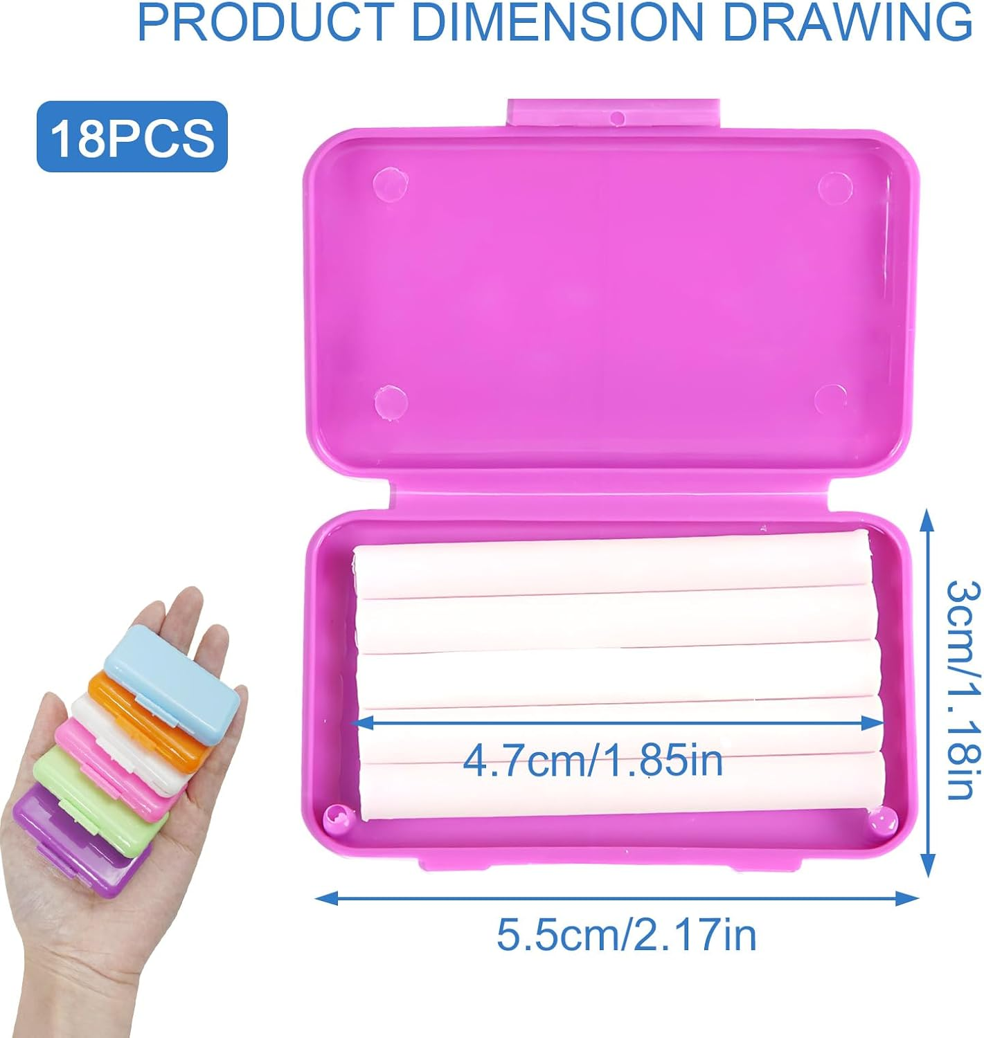 18 Pcs Braces Wax, Dental Wax, Orthodontic Cere Aligners Oral Care for Brackets, Comfort Protection for Braces Wearer, Invisible-Lingers Colorful Portable Boxes image number 5