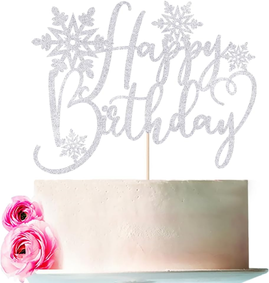 Merry Christmas Cake Topper,Glitter Xmas Holiday Cake Decorations,For Winter Christmas Santa Happy New Year Party Supply (Merry Christmas 5)