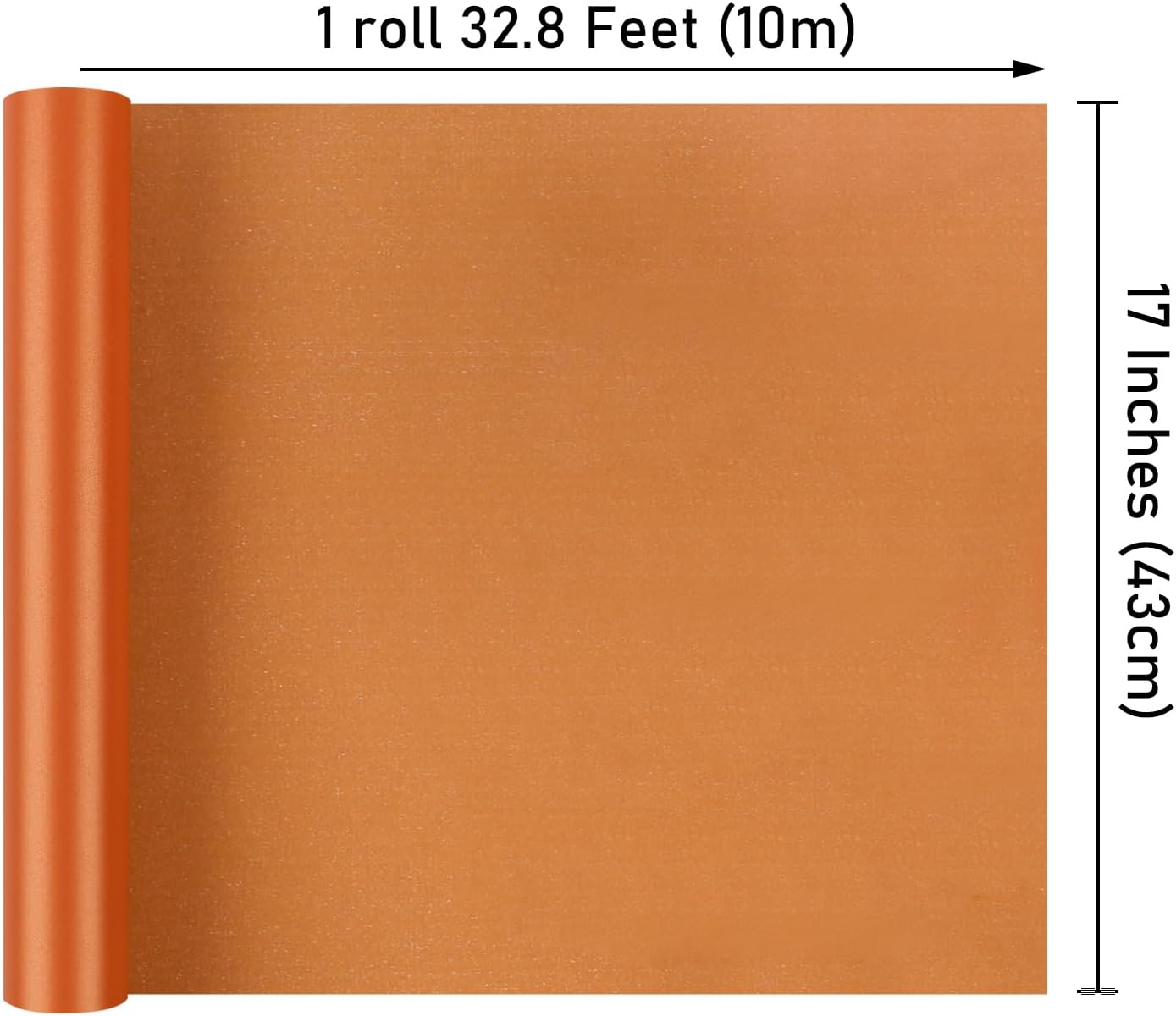 NESCCI Orange Matte Wrapping Paper,Solid Color Pearly-Lustre Paper,Gift Wrapping Paper,Perfect for Wedding,Valentine'S Day,Birthday, Christmas,Baby Shower,Diy Bouquet (17 Inches X 32.8 Feet) image number 4