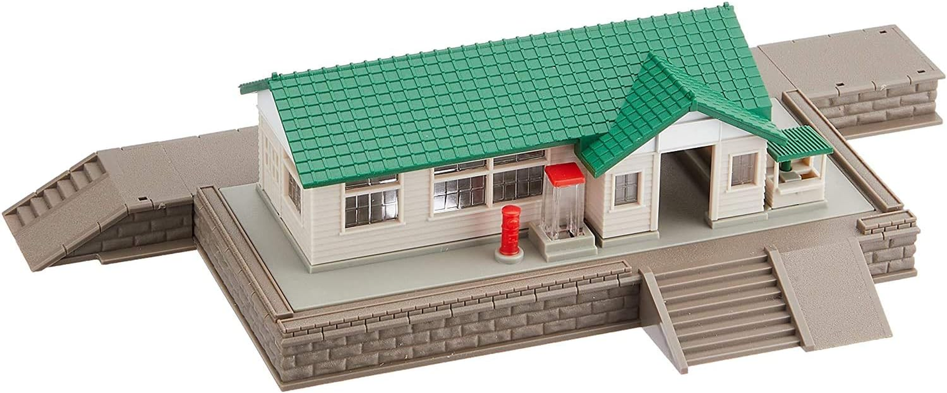TOMIX 4202 N Gauge Wooden Station Building Set, Green, Model Train Supplies image number 4