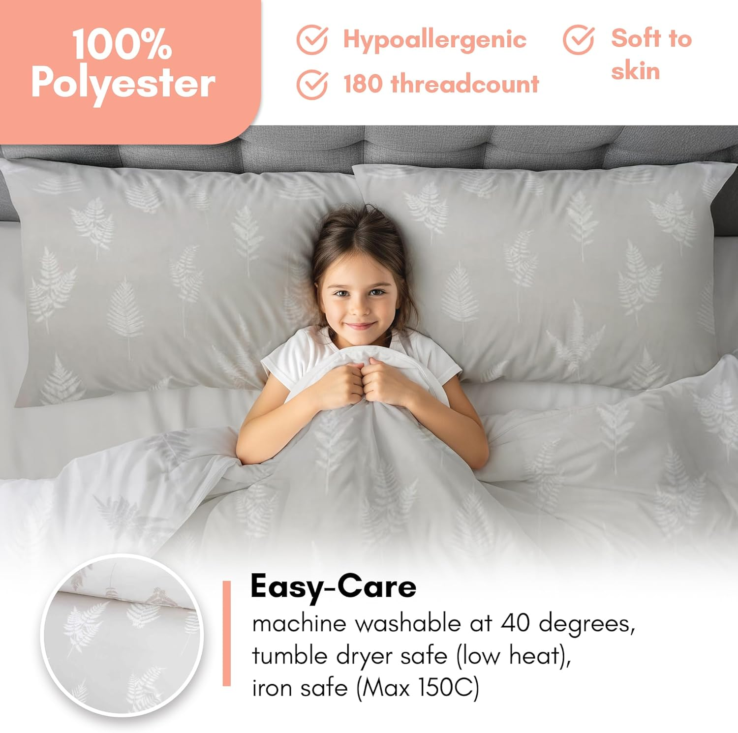 Rapport Home Gothic Magic Microfibre Double Duvet Cover Set, Dark Themed Halloween Bedding Set, Reversible Constellation Duvet Set,Black image number 3