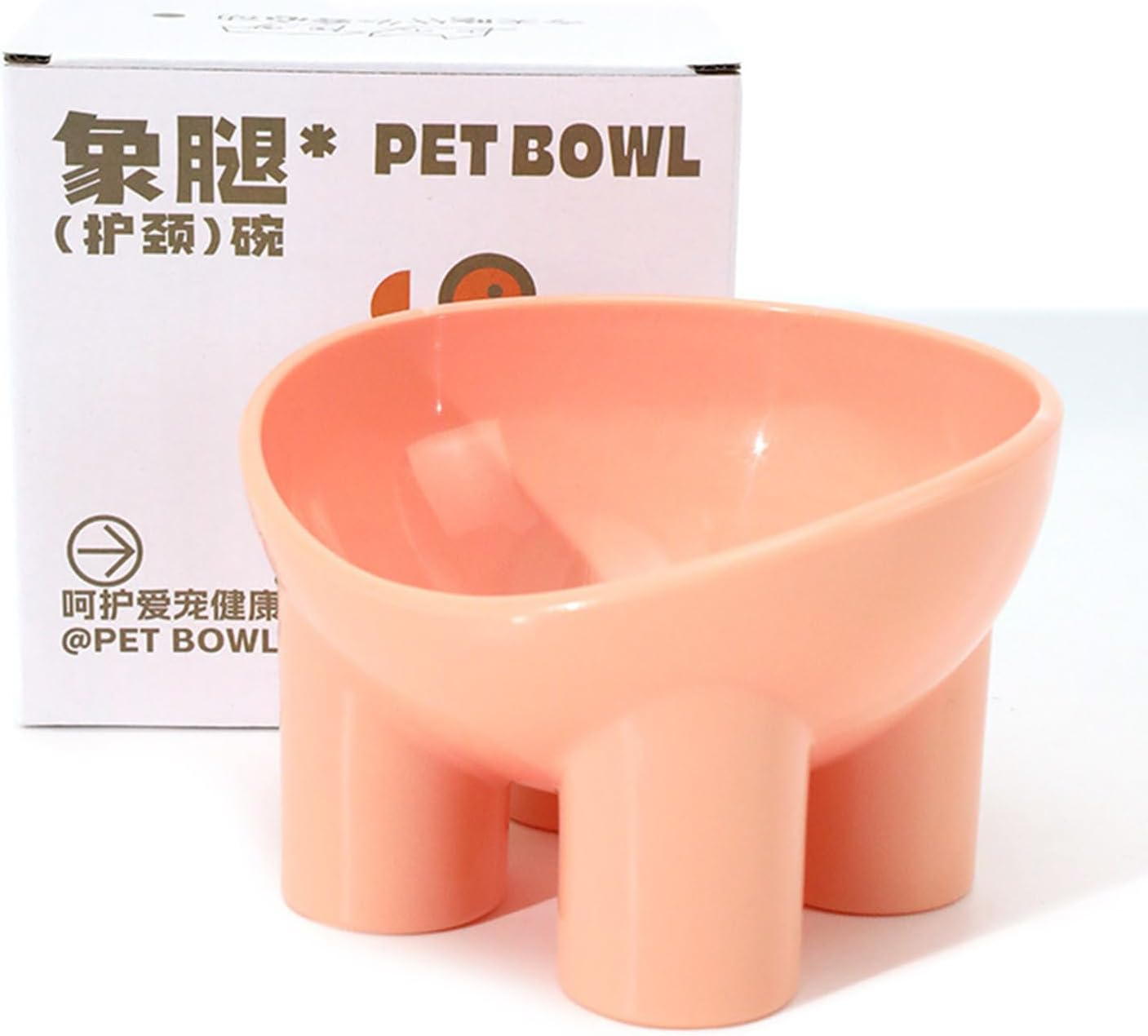 GDGZJJD Cat Bowl with Elephant Foot Base - Non-Slip Raised Plastic Pet Bowl Protects Your Pet'S Spine, Ideal for Cats, Puppies and Small Pets (Green)