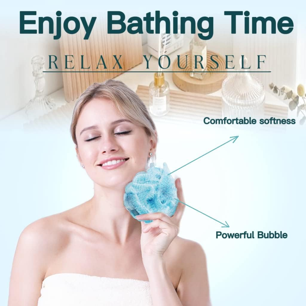 Japanese Washcloth Exfoliating Towel Sponge Loofah for Body Scrubber in Shower - 6 Pieces (GY, BLK, WH, YLW, PNK, BLU) image number 4