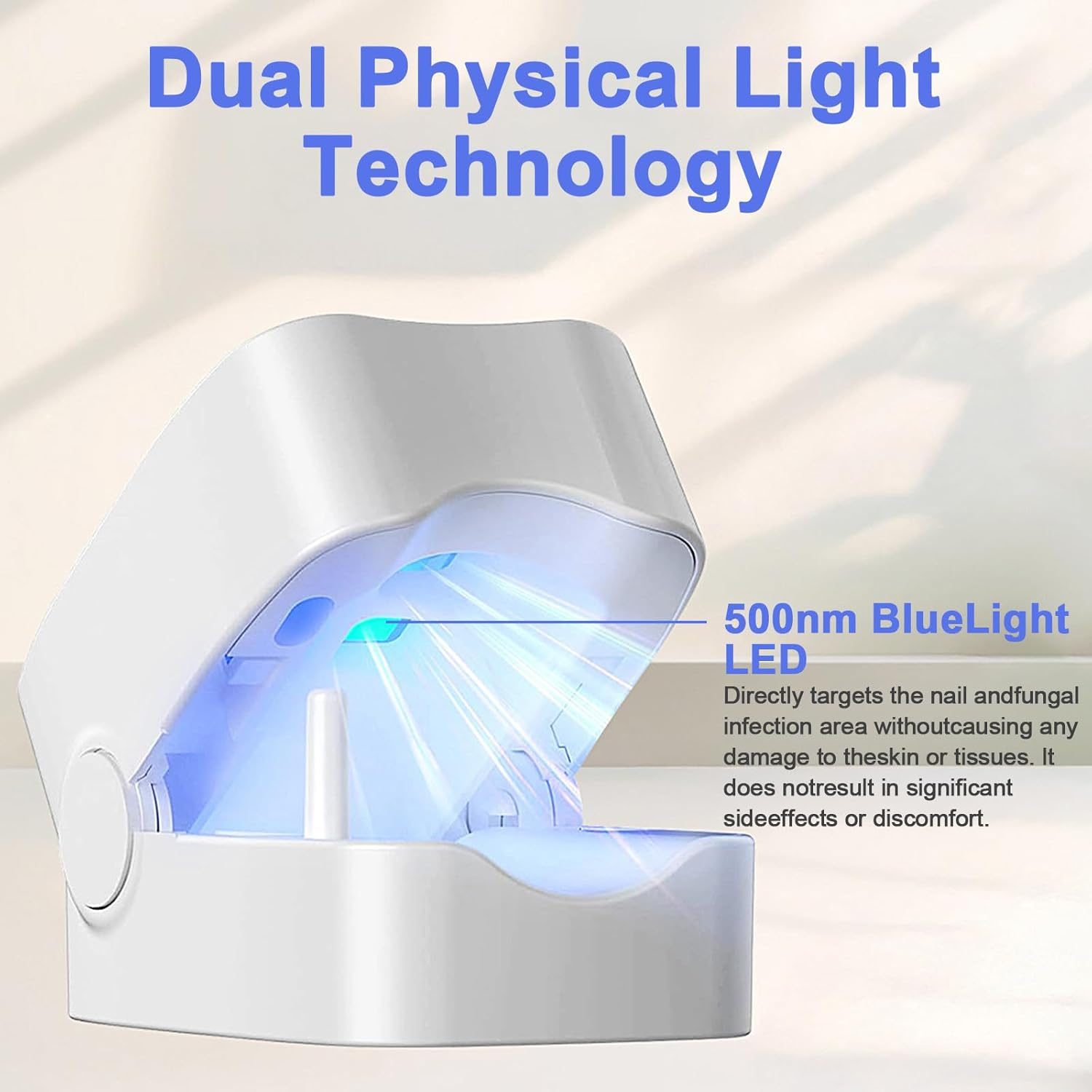 Upgrade Nail Fungus Laser Device, Nail Fungus Treatment Quick Intense for Multiple Toenails & Fingernails, 470Nm Blue Light Painless Laser Nail Fungus Treatment for Toenail, Restore Healthy Nails image number 1
