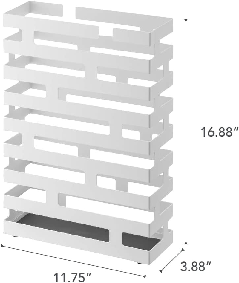 Yamazaki BRICK UMBRELLA STAND WIDE WH, White - White image number 6