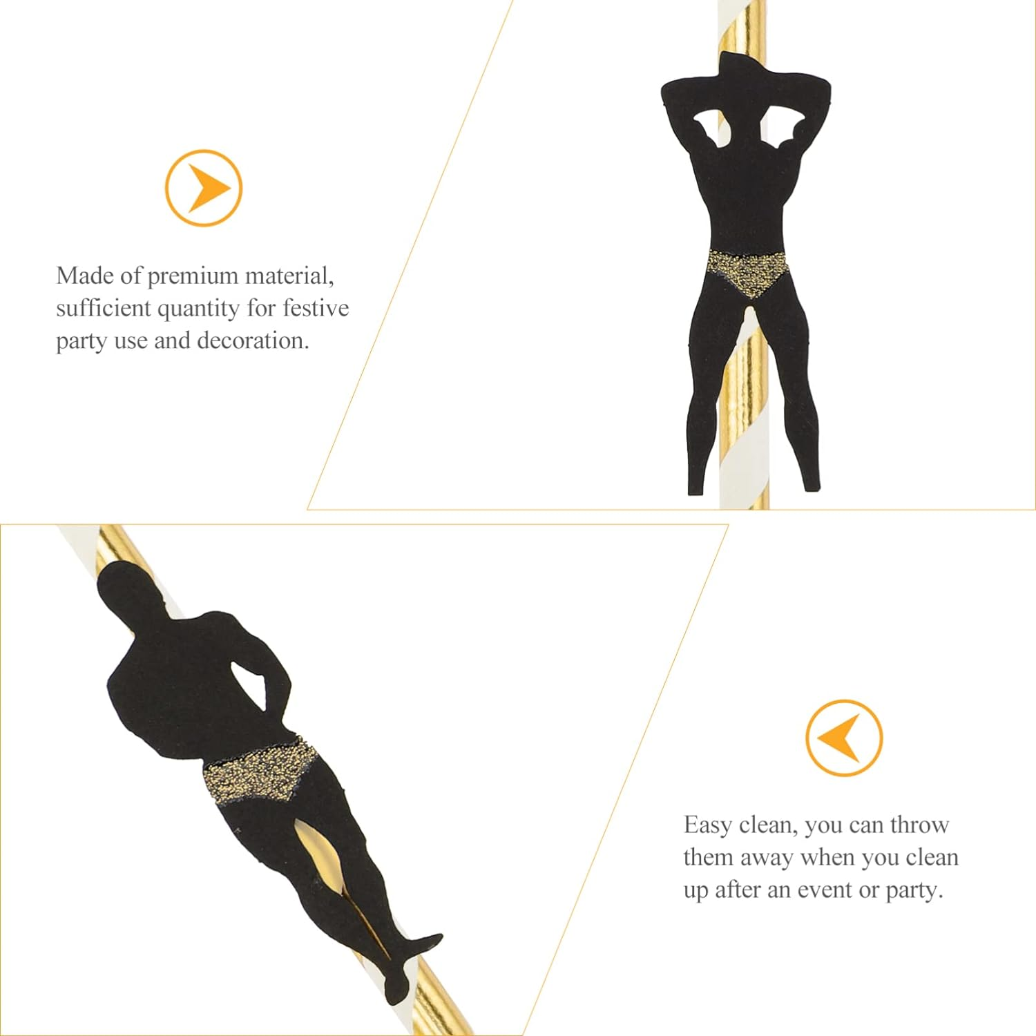 Jojofuny Bachelorette Party Decorations Straws Dancer Straw I Bridal Shower Supplies Crazy Silly Party Straws Drinking Favors Striper Games