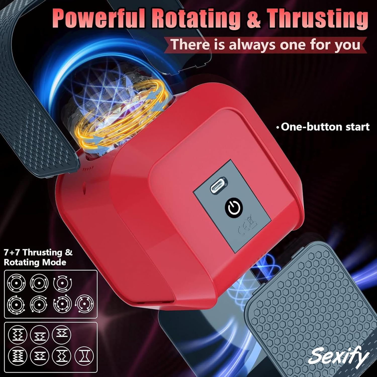 Automatic Male Masturbator, Smart Sex Toys for Men Auto Stroker Male Masturbator Cup, with Auto Thrusting & Rotating Penis Stimulation, 3D Realistic Textured Open-Ended Auto Stroker Electric Pocket Pussy Blow Job Oral Masturbation Sex Toy