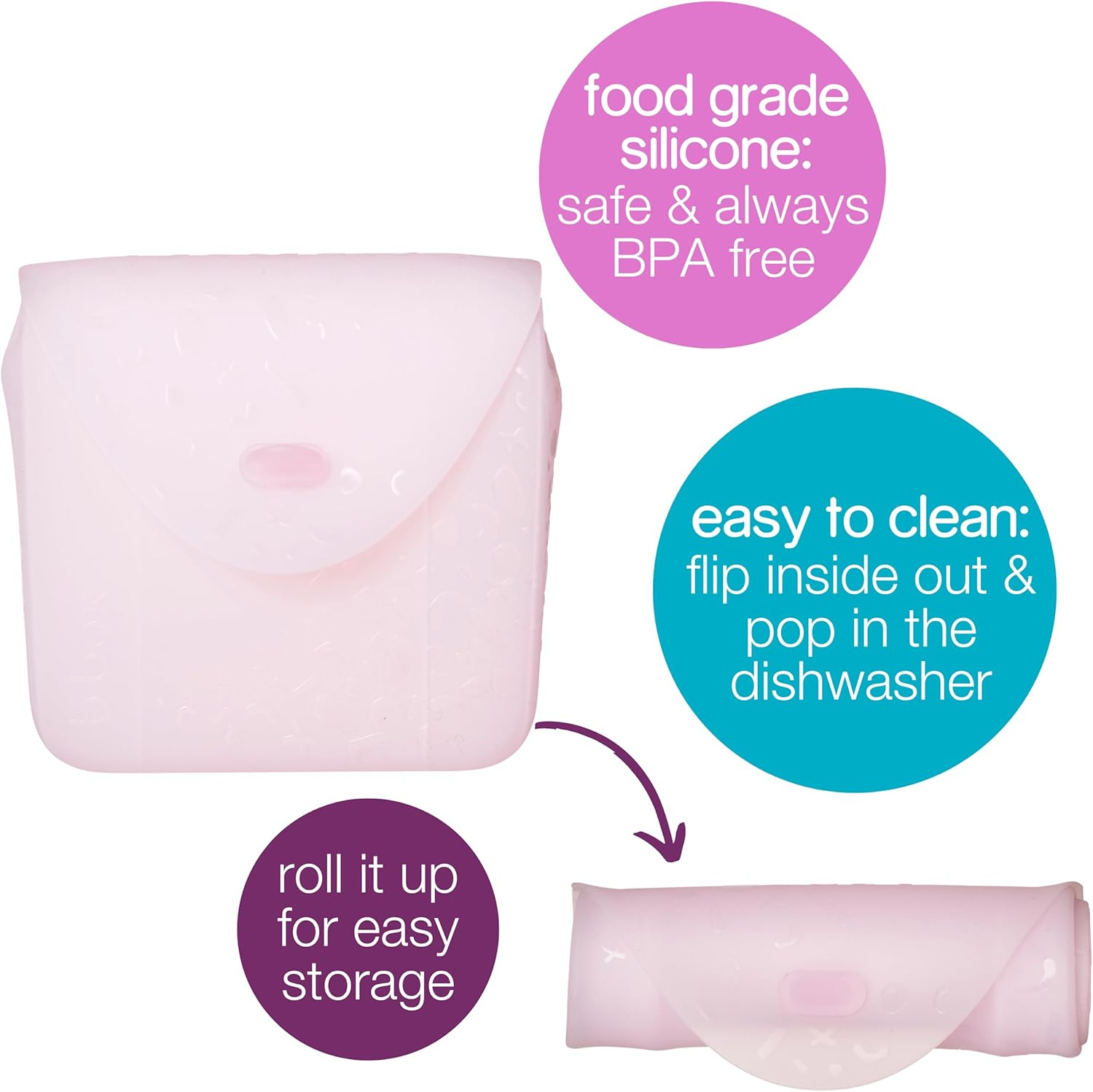 B.Box Silicon Lunch Pocket, Berry image number 5