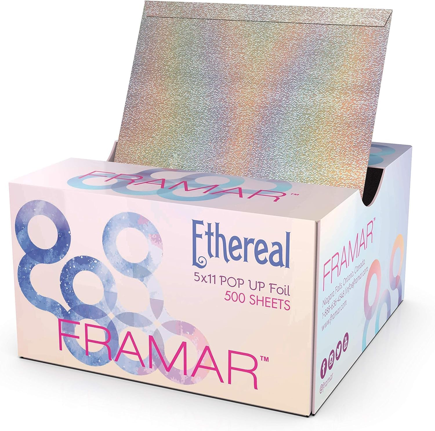 Framar Star Struck Silver Pop up Hair Foil, Aluminum Foil Sheet, Hair Foils for Highlighting - 500 Foil Sheets