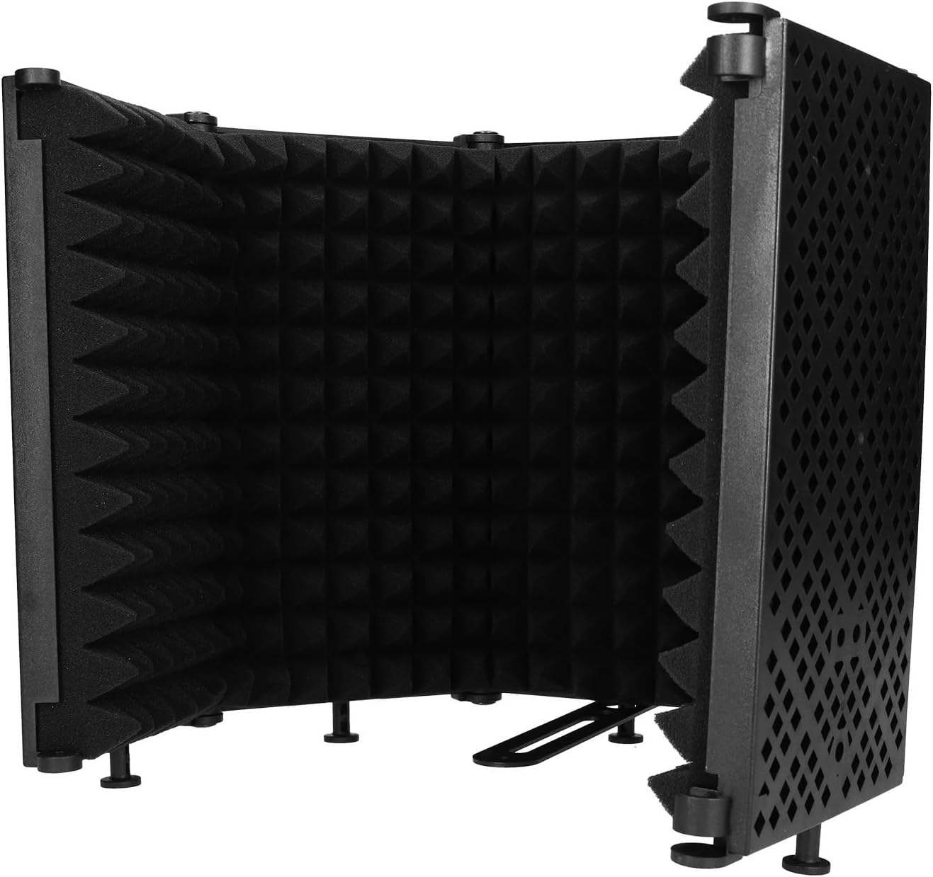 Professional Studio Recording Microphone Isolation Shield, Foldable Mic Sound Absorbing Foam Reflector for Blue and Any Condenser Microphone Recording Equipment image number 4
