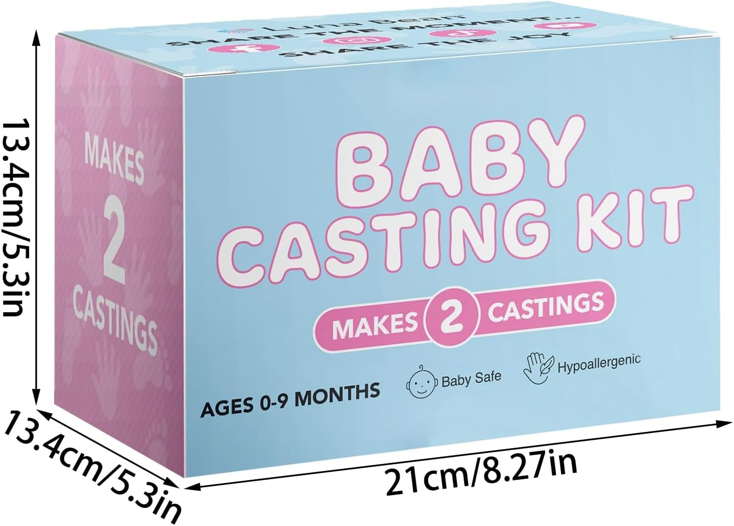 2PCS Baby Keepsake Hand Casting Kit - Toddler Milestone Keepsake Kit,Handprint Footprint Milestone Molding Ornament for Bedroom Living Room Tabletop Study Room image number 4