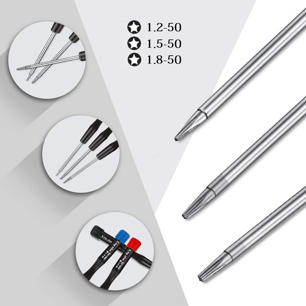 Portable Set of 3 Pentalobe Screwdrivers for Apple Iphone Macbook Pro Air Retina with 5 Star 0.8 1.2 1.5 or P2 P5 P6 or TS1 TS4 TS5 image number 4