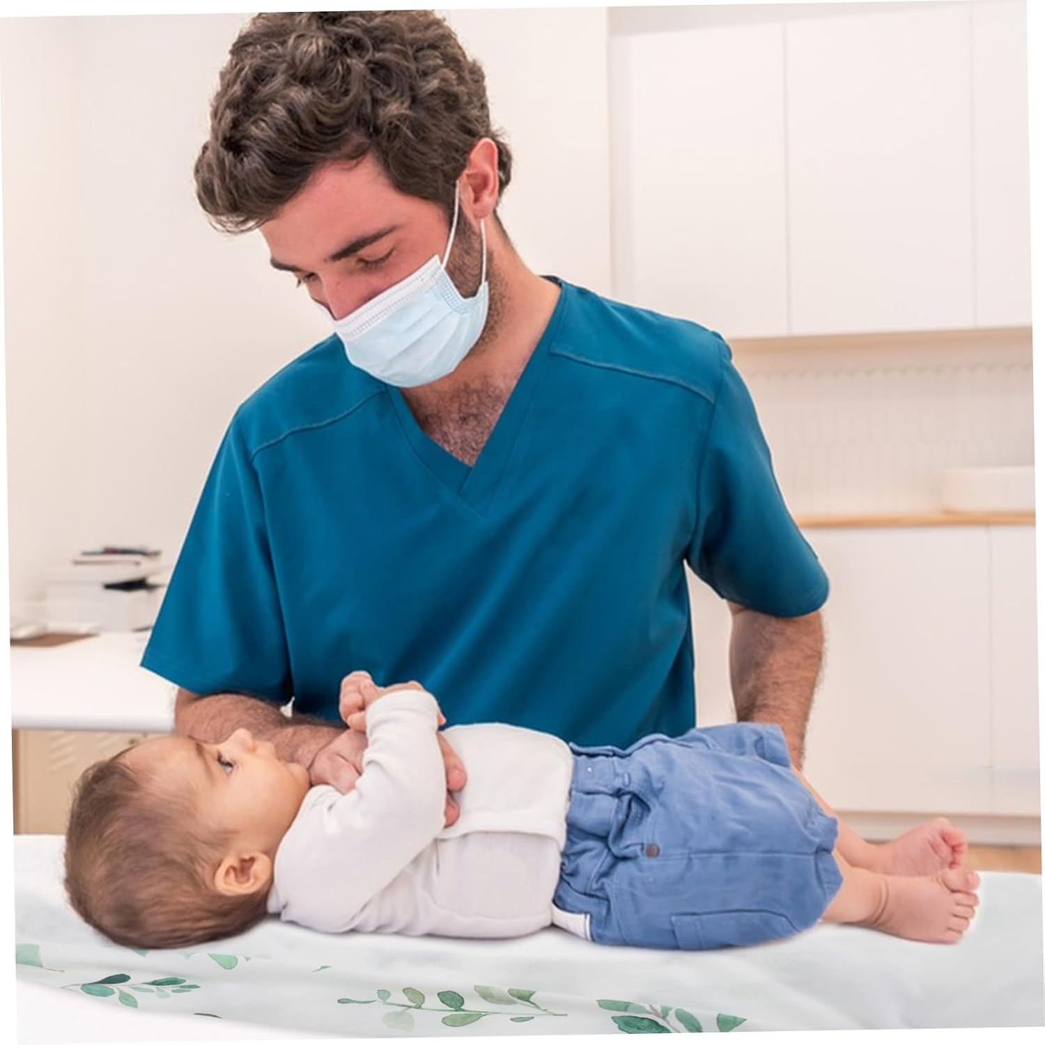 INOOMP Removable Washable Changing Pad Cover Comfortable Knitted Fabric Stylish Prints for Changing Table for Newborns image number 6