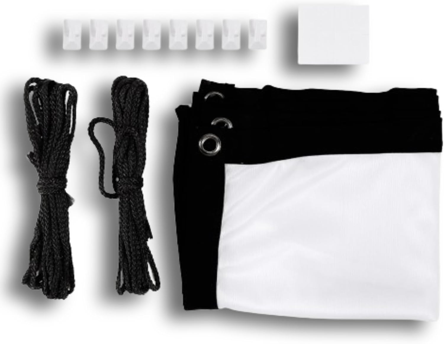 Projector Screen, 16:9 Foldable Anti-Crease Portable Projector Movies Screens Non Crease White Projector Screen(100In)