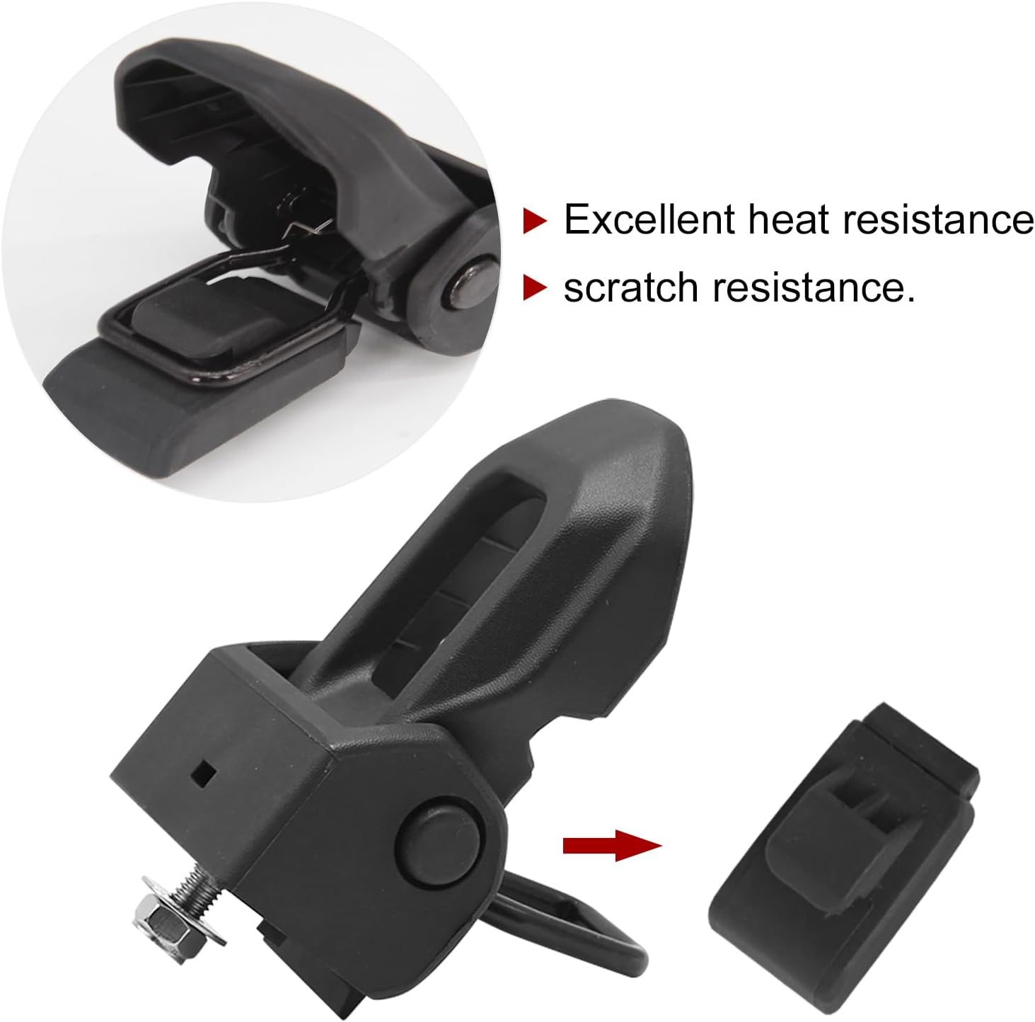 2Pcs Latch Locking Hood Catch Kit Replacement for Jeep Wrangler JK JL 2 Door & Unlimited 4 Door 2007 2008 2009 2010 2011 2012 2013 2014 2015 2016 2017 2018 Hood Locking Mechanism Kit image number 1