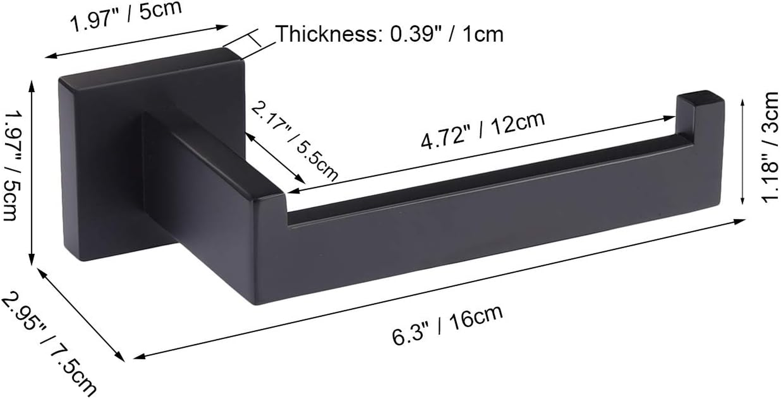 Toprema Toilet Paper Holder Tissue Roll Holder Hanger SUS304 Stainless Steel Matte Black Bathroom Lavatory Hardware Wall Mount image number 5