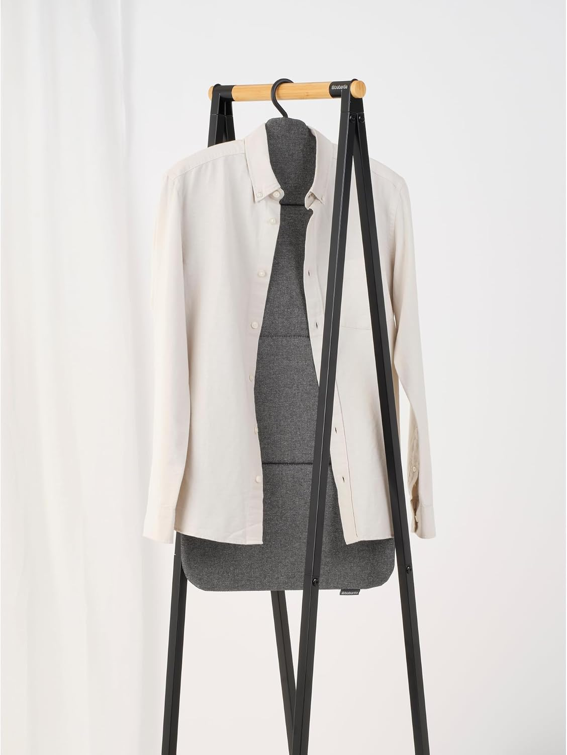 Brabantia - Foldable Steam Board - for High Pressure Clothes Steaming - Solid Heat Resistant Surface - Versatile Hanging Hook - Easier Steaming with Handheld Steamers - 40 X 85 Cm - Pepper Black image number 6