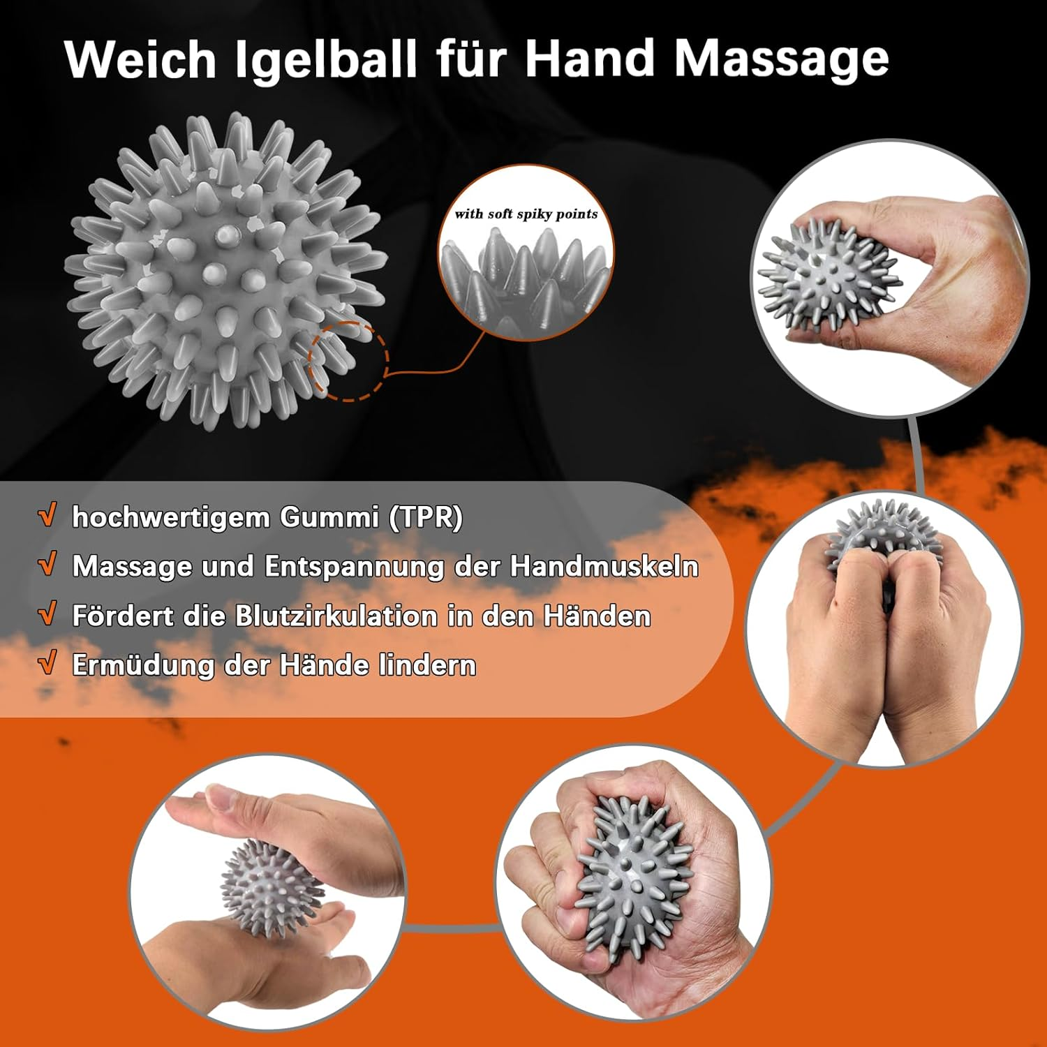 Hand Trainer, Finger Trainer, Forearm Trainer, Grip Strength, Wrist Trainer Set, Hand Strength, Finger Grip Strength Training Device with Massage Ball, Hand Muscle Trainer for Climbing, Stress image number 5