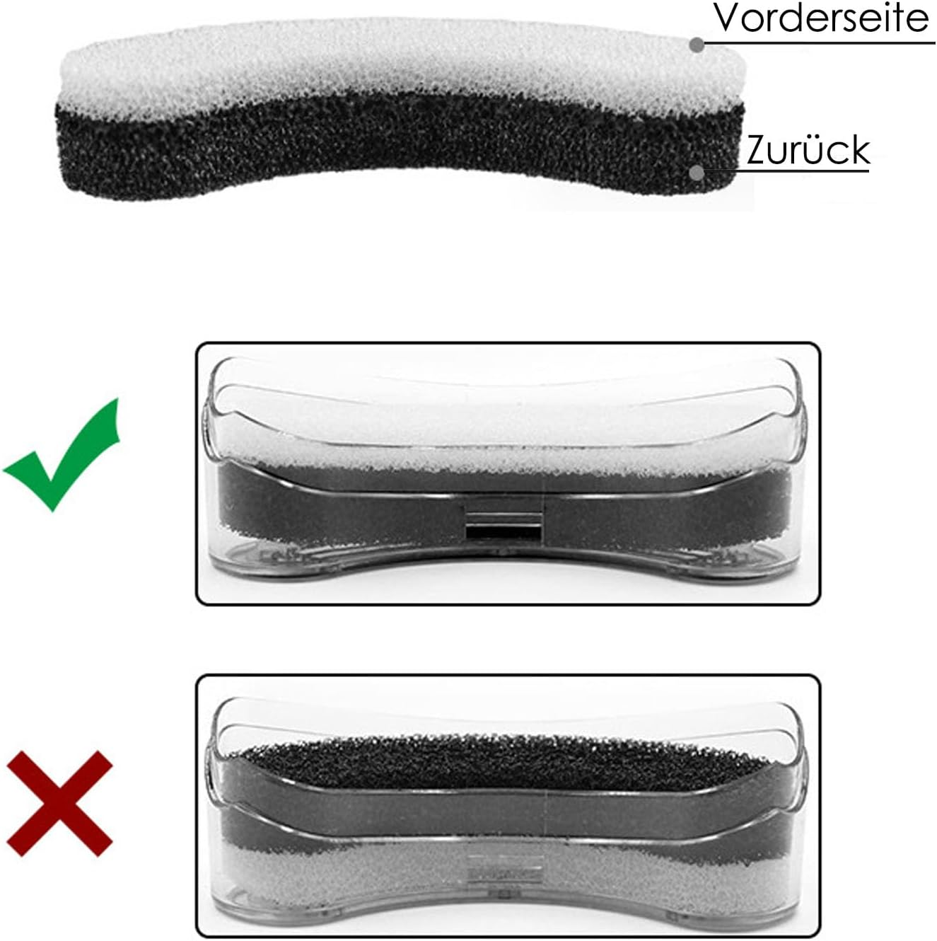 ANBOO Replacement Filter for Drinking Fountain, Pack of 12 Cat Fountain Filters for WF050TP Cat Fountain and &lrm;HA-CH-PE1 Cat Drinking Fountain Replacement Filter with Resin and Activated Carbon For