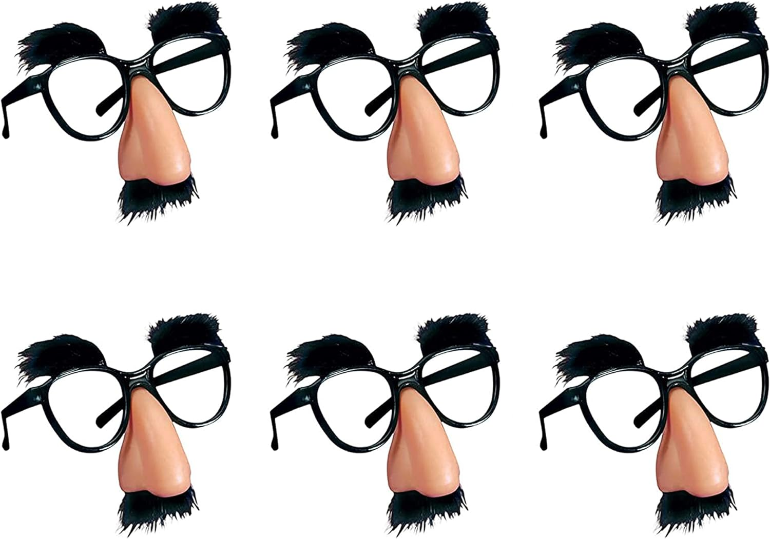 6 PCS Disguise Glasses with Nose and Mustache Perfect Party Favors for Costume Halloween and Birthday Parties image number 3
