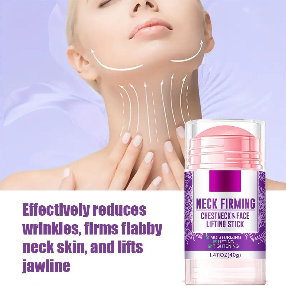 Retinol Collagen Neck and Chest Firming Stick, anti Aging & anti Wrinkle Stick for Tightening, Lifting, and Moisturizing Neck, Chest & Face, Reduces Double Chin & Sagging Skin for Women & Men (1PCS) - 2Pcs image number 2