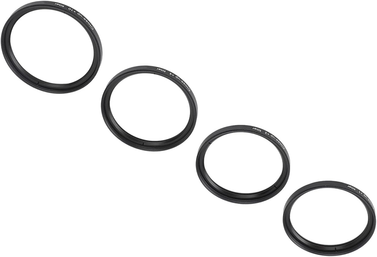 OVAQUIXI Close up Filter Kit Optical Glass +1 +2 +4 +10 Macro Lens Filter for Digital Camera Photography (82Mm) image number 1