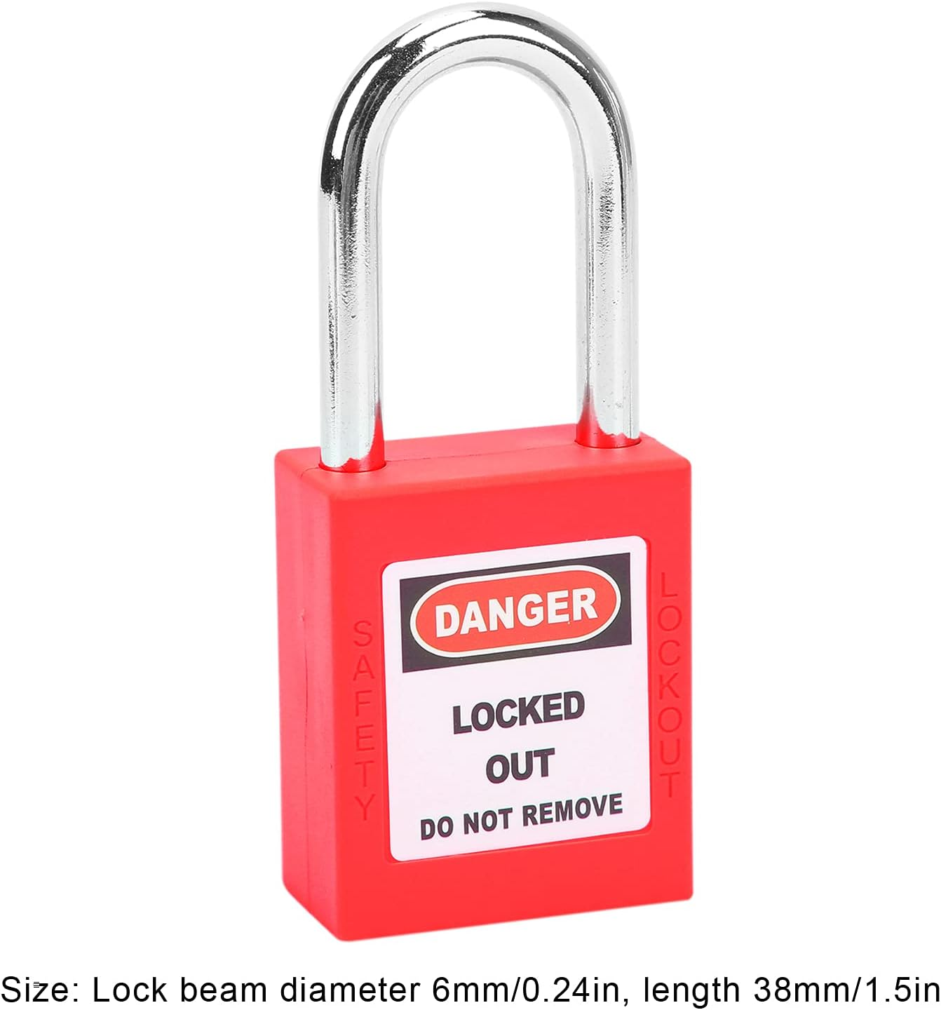 Lockout Tagout Locks, Safety Padlock Set, Locks with Keys for Providing Reliable Security and Preventing Unauthorized Entry into Machinery(Red Color) image number 3