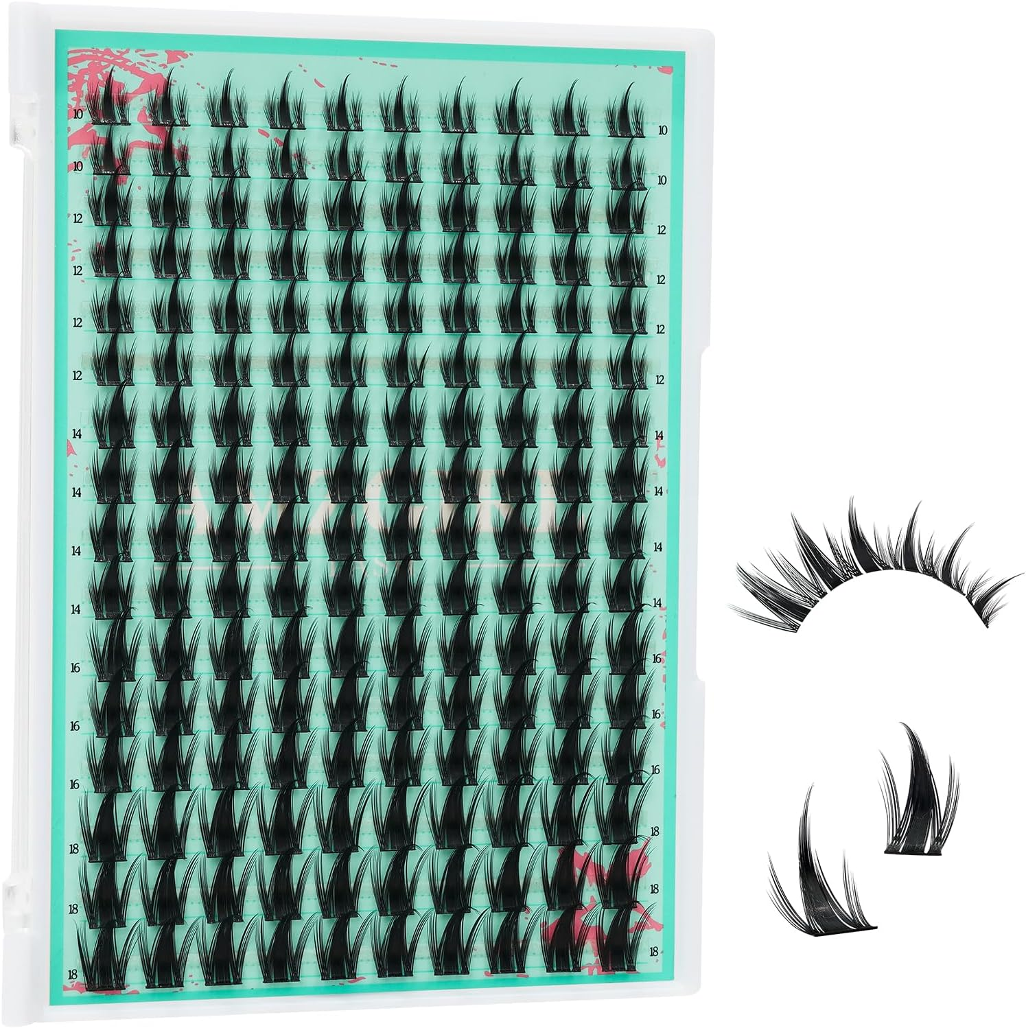 Lash Clusters 160PCS Fairy Eyelash Clusters with Manga Eyelashes Wide Stem Eyelash Extensions Natural Individual Lashes Cluster for Beginner Use at Home(Lily,C-Mix10-18Mm) image number 2