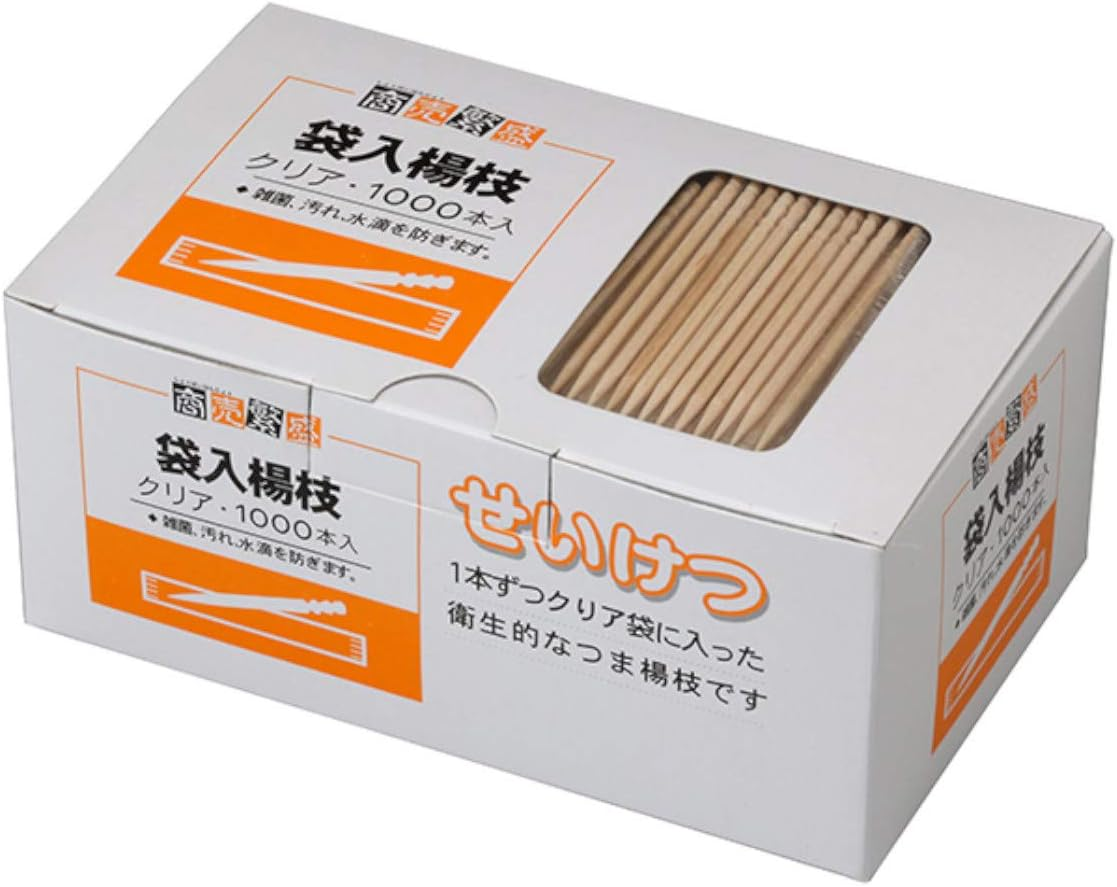 Yamato Bussan Toothpicks, Commercial Use, Prosperous Business, Bag, Japanese Style, 1000 Pieces