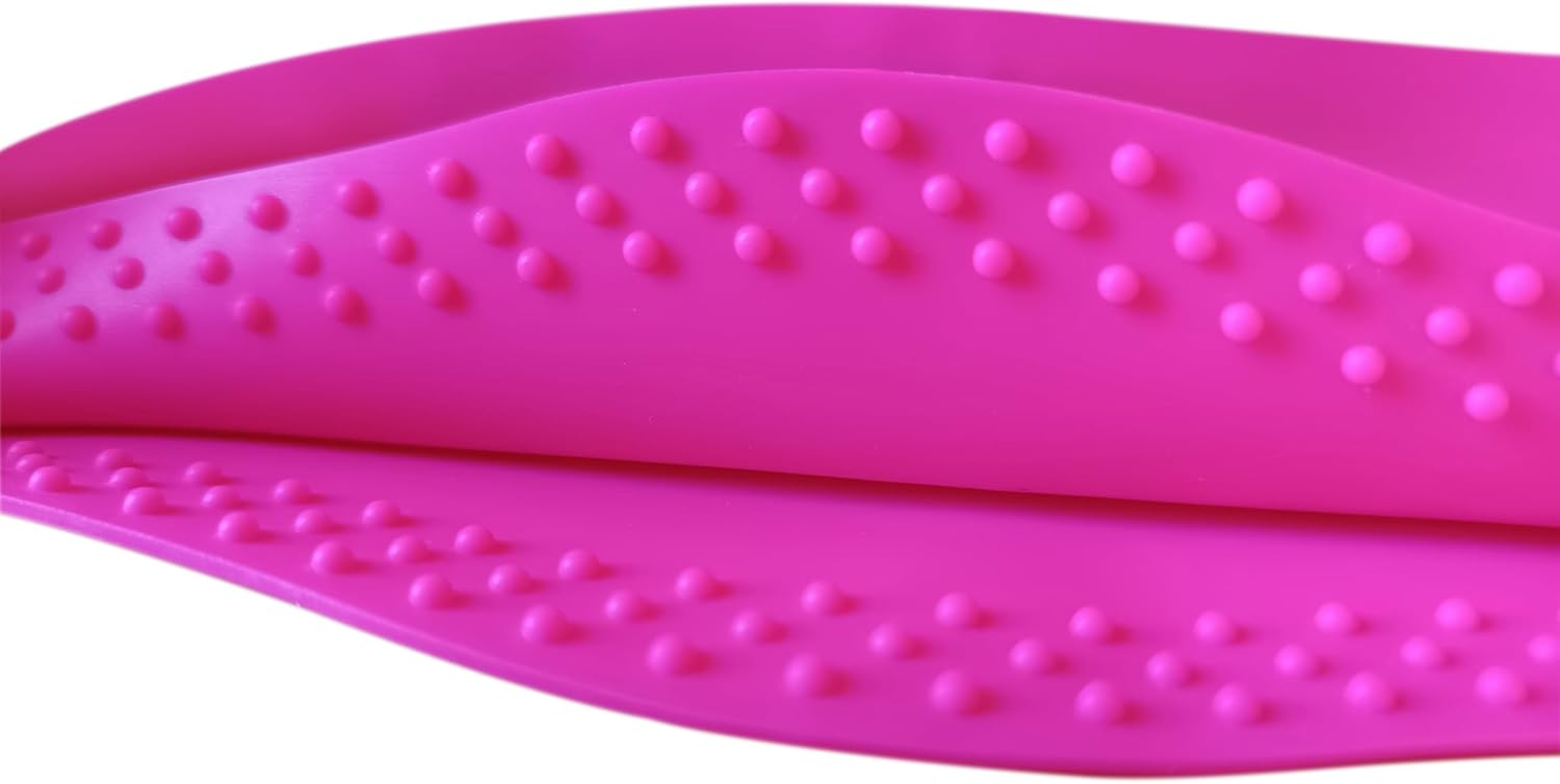 Long Hair Swim Cap for Women and Men with Longer Hair - Pink image number 3