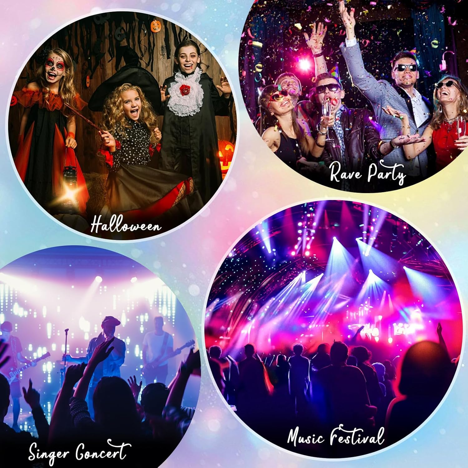 DAGEDA 20Ml Purple Body Glitter Gel, Face Hair Glitter Gel Mermaid Makeup Sequins Shimmer Liquid Eyeshadow, Singer Concert Festival Party Rave Accessories Halloween Holographic Glitter Makeup - Gold image number 7