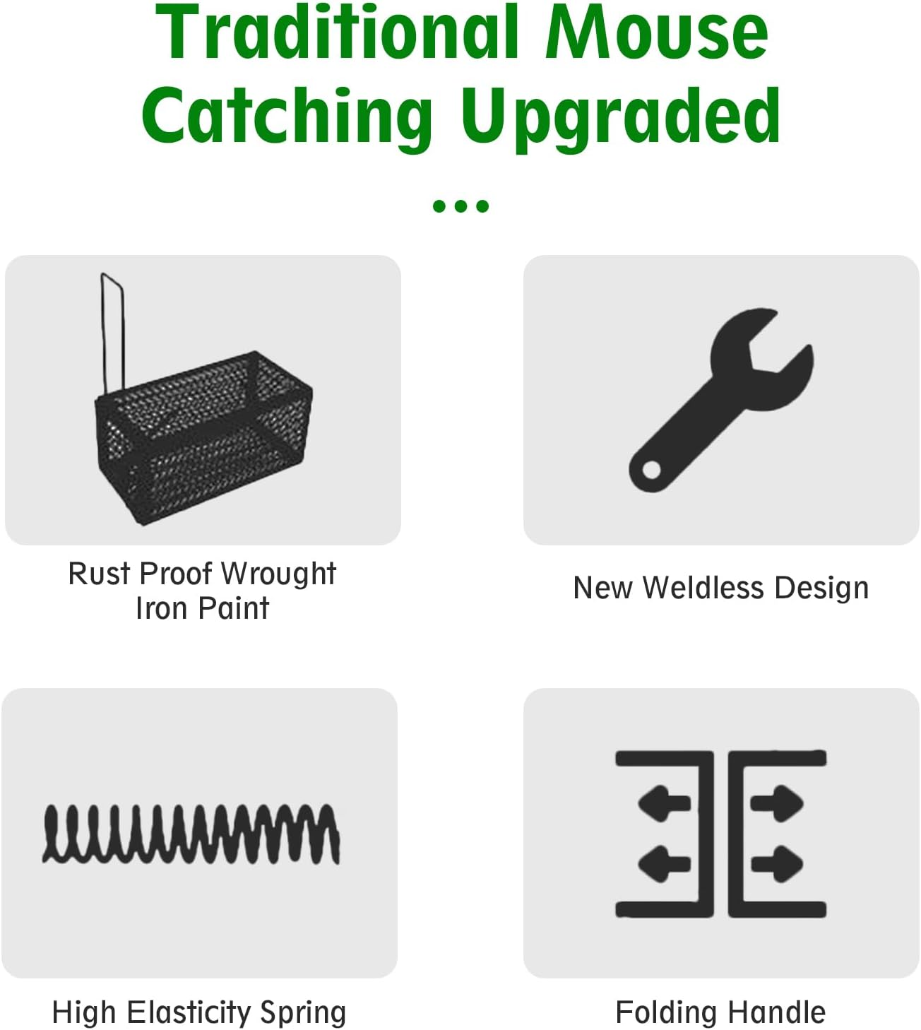 Humane Live Animal Trap Cage for Mice Rats Voles Chipmunks Hamsters Rodents - Safe Catch & Release Reusable Rodent Trap for Indoor Outdoor Far Pest Control - Small Medium Critter Cage Trap (2) image number 6