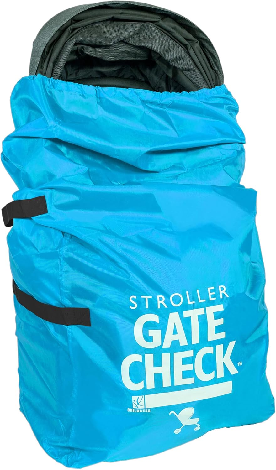 J.L. Childress Gate Check Travel Bag for Single & Double Stroller, Neon Blue