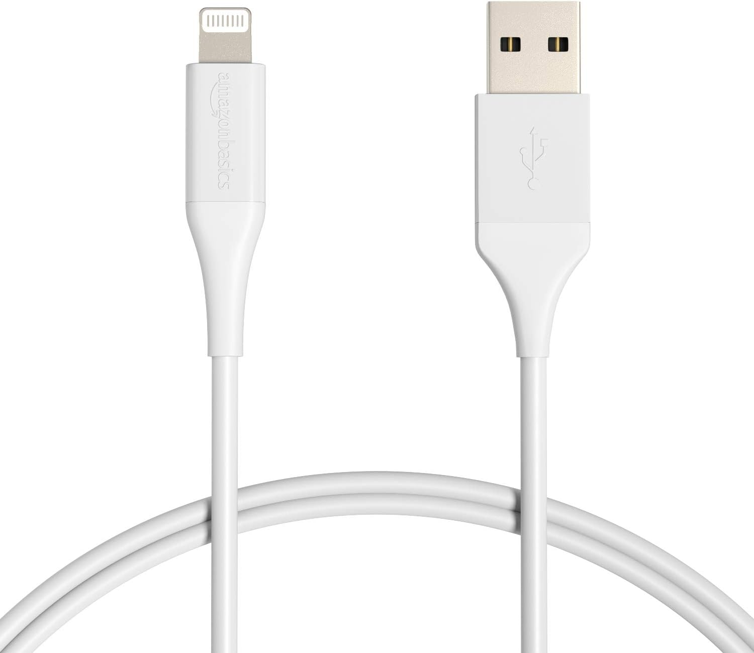 Amazon Basics ABS USB-A to Lightning Cable, Mfi Certified Charger Cord for Apple Iphone 14 13 12 11 X Xs Pro, Pro Max, Plus, Ipad, 10,000 Bend Lifespan - White, 1.83-M