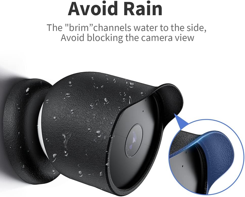 Generic Silicone Cover Protective Skin Cover All Weather Protection Camera Protective Case Anti-Scratch for Google Nest Cam Outdoor or Indoor (Battery) for Nest Cam Battery Camera image number 3