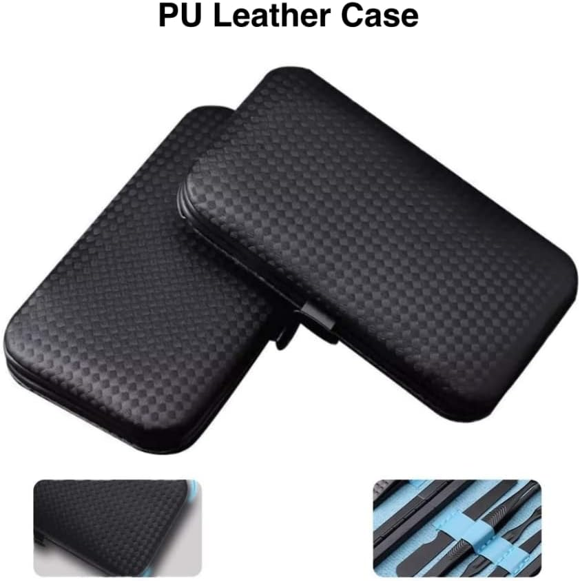 Ark&eacute; Manicure Set Nail Clippers Professional Fingernail & Toenail Grooming Kit Tweezers Eyebrow Scissors for Mens and Women Travel Size 7Pcs Nail Care Tools with Black Case image number 1