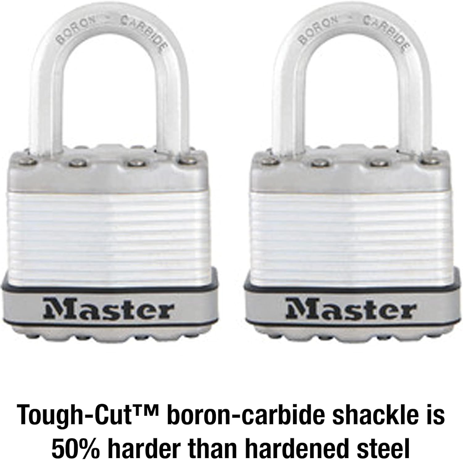 Master Lock M1XT Magnum Heavy Duty Padlock with Key, 2 Pack Keyed-Alike, Silver image number 2