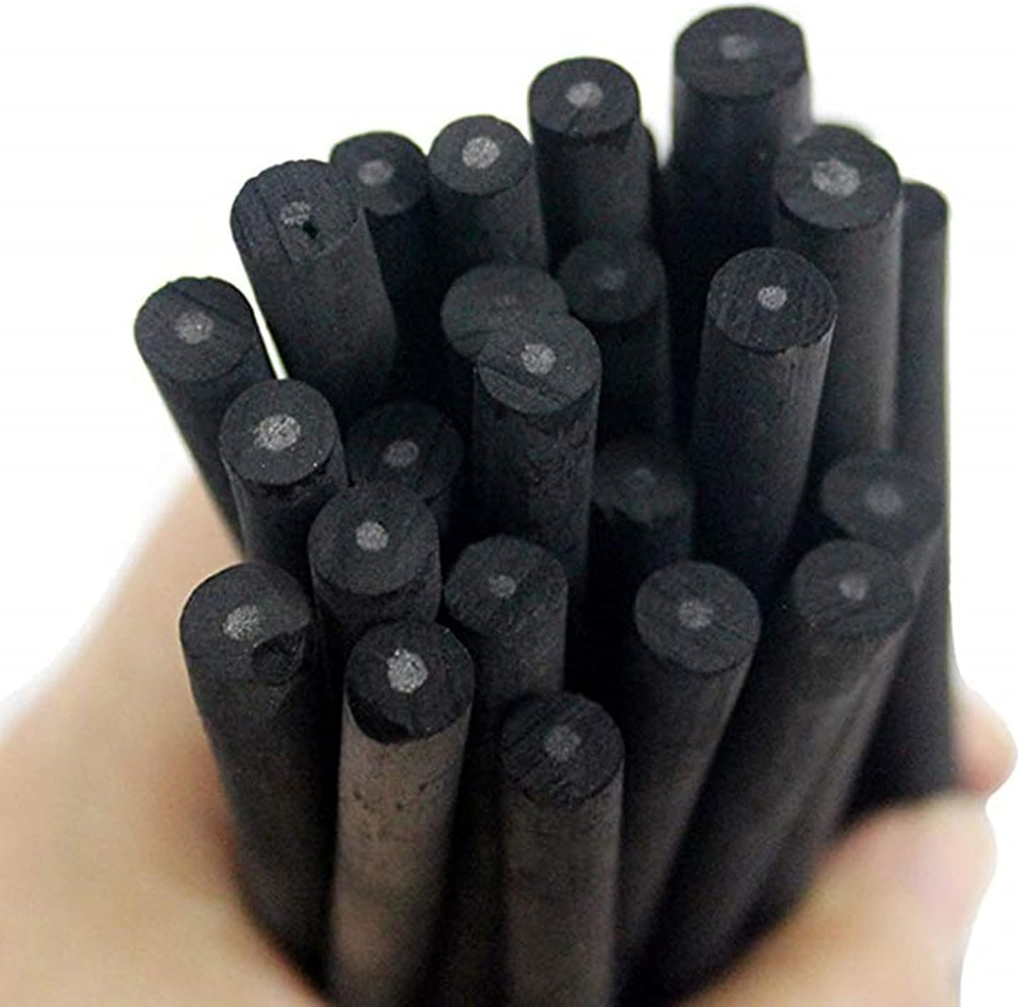 XHBTS 50 Pcs Willow Charcoal, Soft, Black Charcoal Sticks for Drawing, Sketching, and Fine Art, Willow Sketch Charcoal Pencils for Drawing -2 Box 3-5Mm 5-8Mm