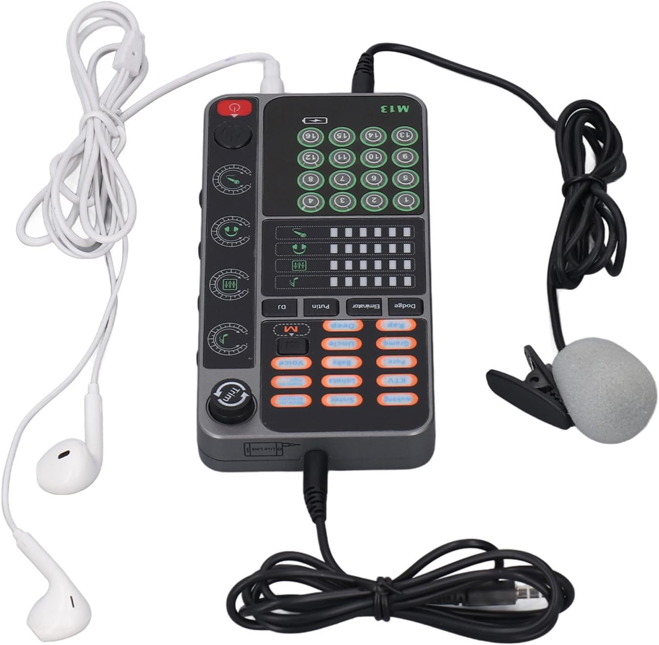 Gaming Mixer with Voice Changer Voice Changer with Voice Changer, Portable Handheld Microphone for Live Streaming Singing and Gaming, Cool Appearance and Multiple Connection Options DJ Mixers image number 4