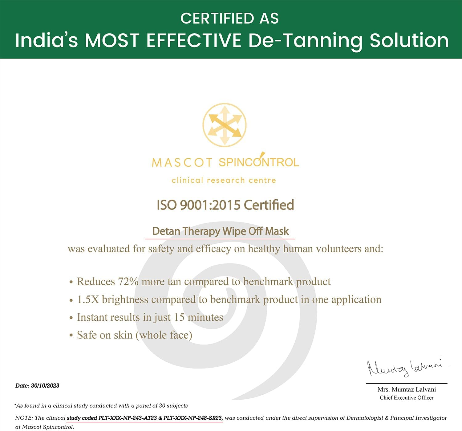 Nature'S Essence De-Tan Therapy Wipe-Off Mask, 200 Ml