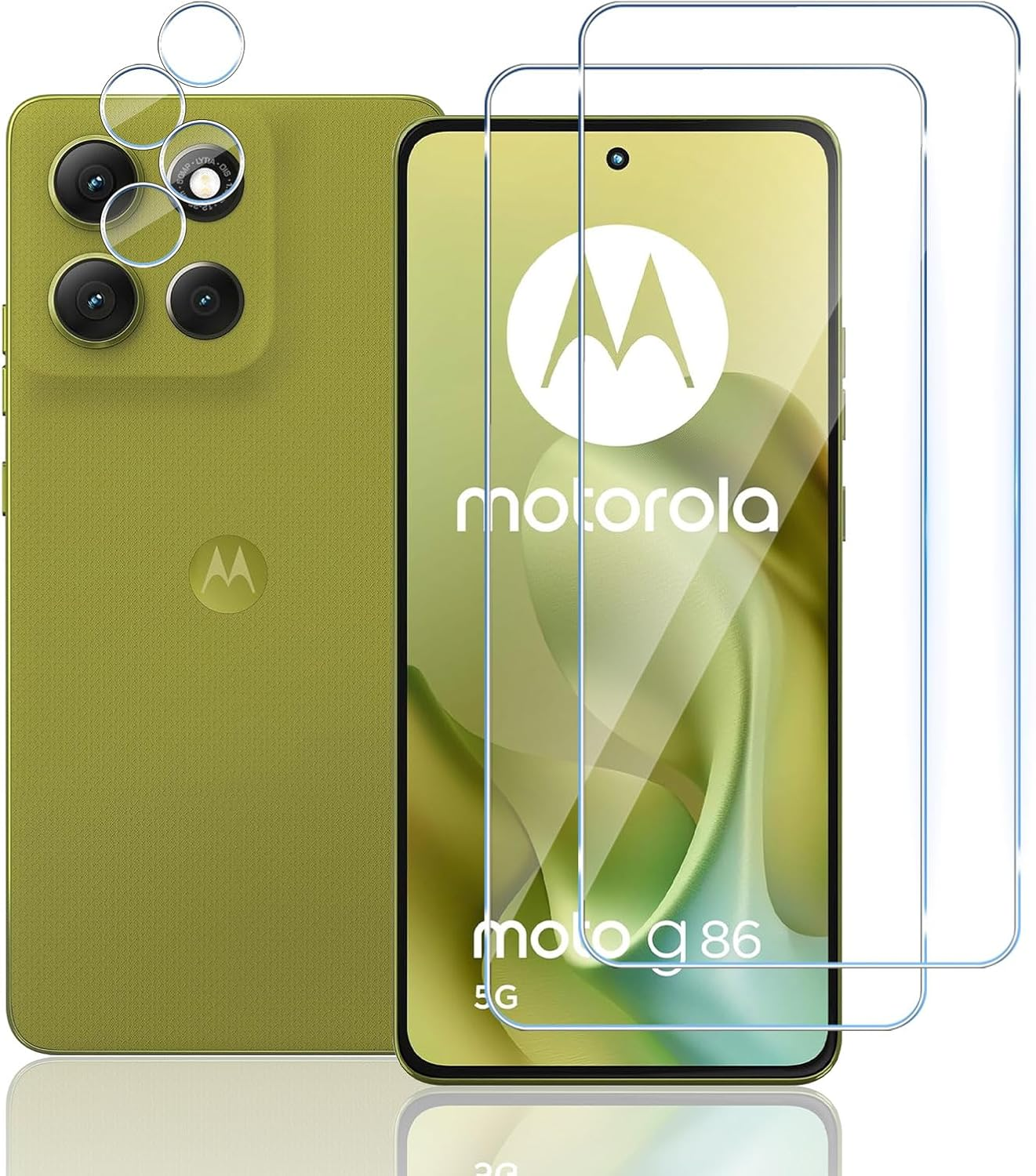 TUTUO Screen Protector for Motorola Moto G86 5G for Tempered Glass, [Pack of 2 + 2] Tempered Glass + Camera Protection, 9H Hardness HD Clear Film, Anti-Scratch, Anti-Fall Screen Protector Film