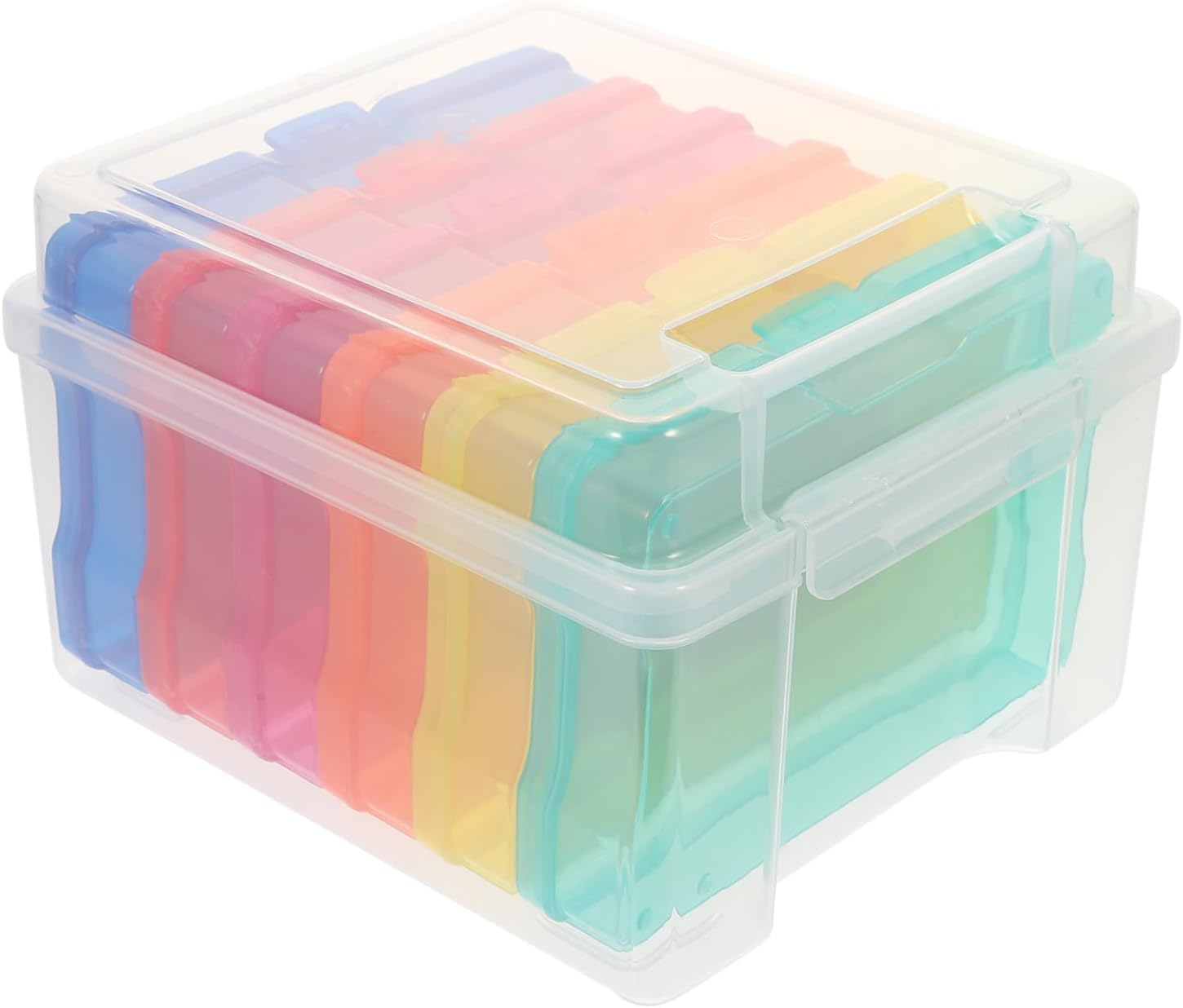 4X6 Inch Photo Storage Box and Organizer Case for Photos and Cards Colorful Single Piece Container Suitable for Craft Supplies and Home Organization in Australia image number 2