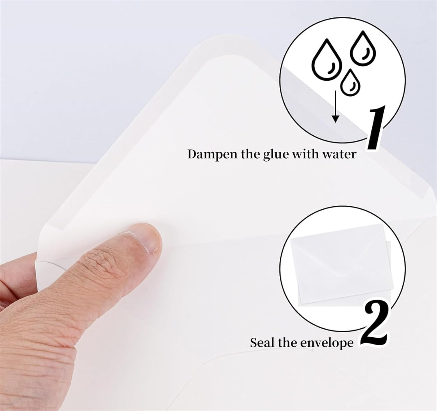 50 Pack Blank Cards and Envelopes Set, 16 * 11CM White Envelopes & 15 * 10CM Folded Cards for Homemade Cards, DIY Greeting Cards, Invitation, Birthday - White image number 2