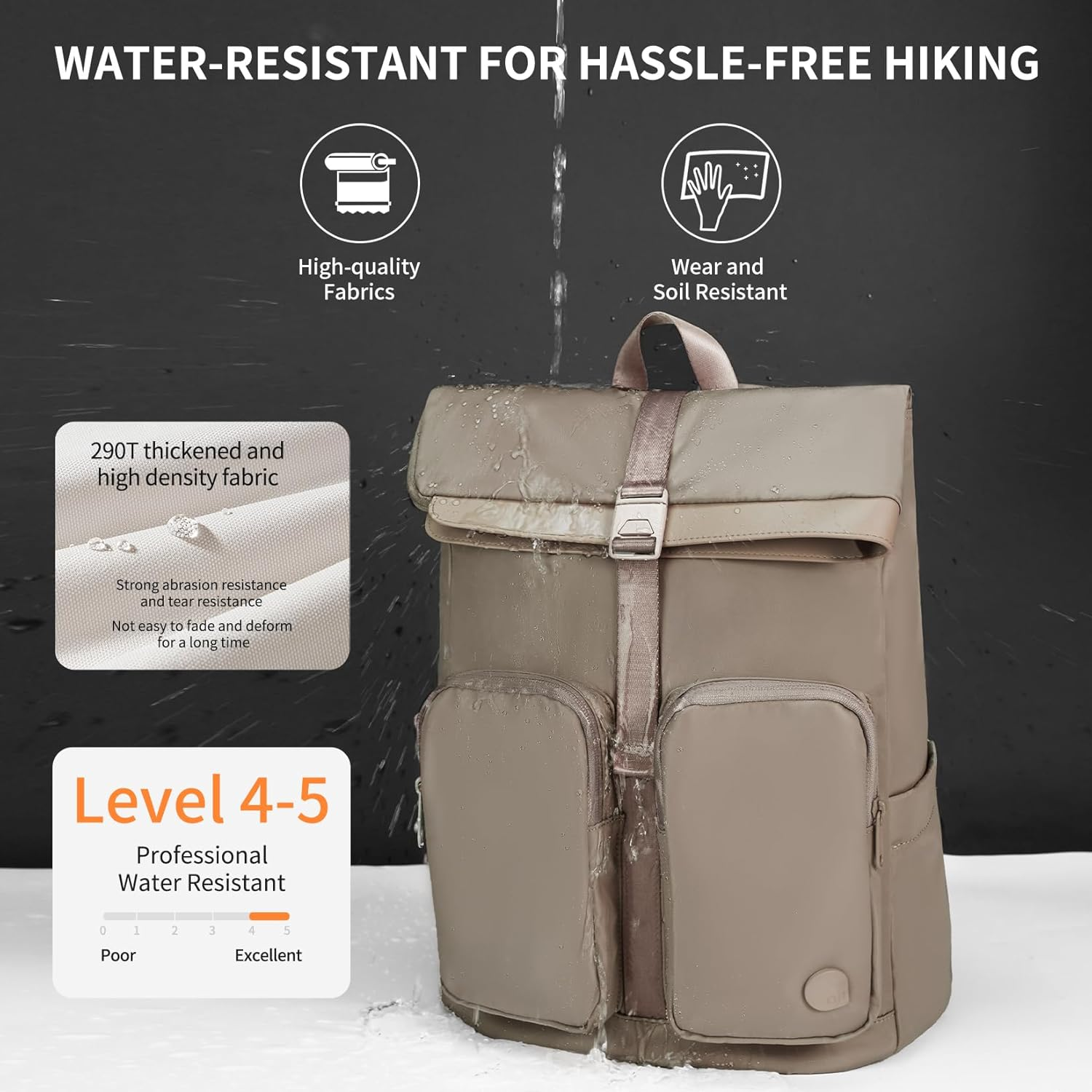 Aji Laptop Backpacks - Apricot image number 6